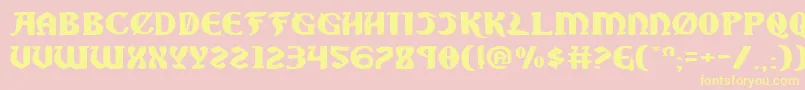 SableLionExpanded Font – Yellow Fonts on Pink Background