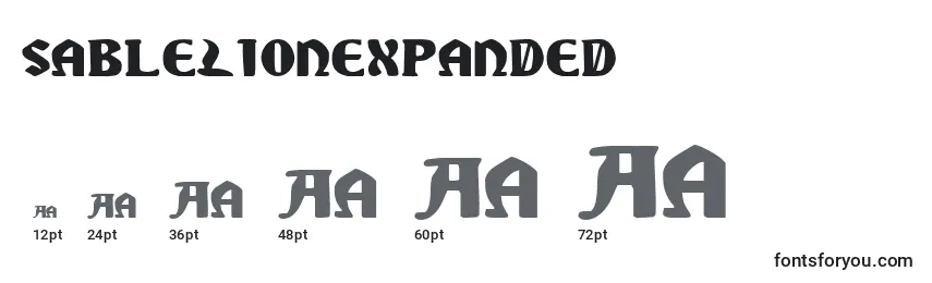 SableLionExpanded Font Sizes