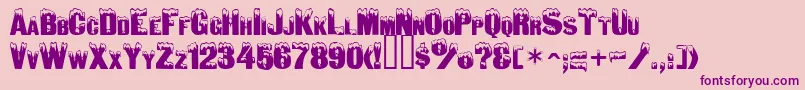 Шрифт Asylbekm24ajaz.Kz – фиолетовые шрифты на розовом фоне