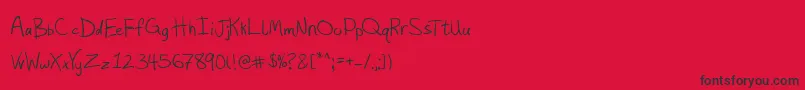 Hashtag Font – Black Fonts on Red Background