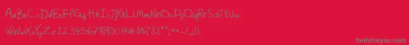 Hashtag Font – Gray Fonts on Red Background