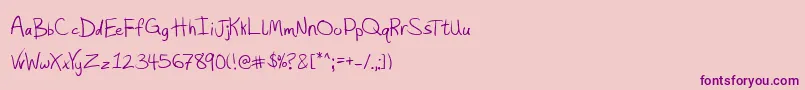 Hashtag Font – Purple Fonts on Pink Background