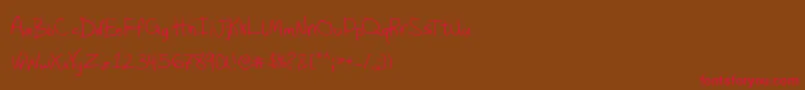 Hashtag Font – Red Fonts on Brown Background