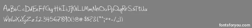 Hashtag Font – White Fonts on Gray Background