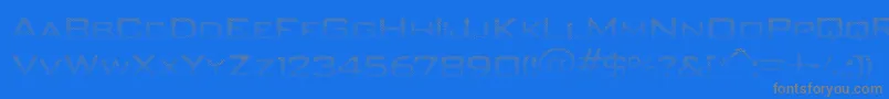 Unitydances Font – Gray Fonts on Blue Background