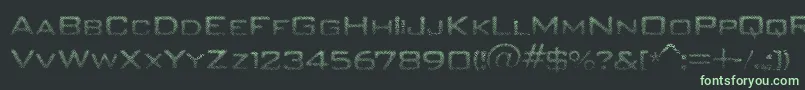 Шрифт Unitydances – зелёные шрифты на чёрном фоне