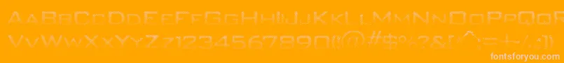 Unitydances Font – Pink Fonts on Orange Background