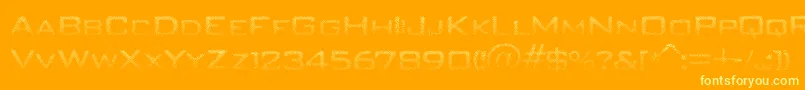 Unitydances Font – Yellow Fonts on Orange Background