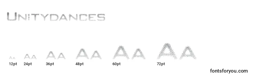 Unitydances (65318) Font Sizes