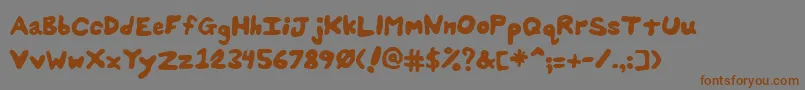 SplatsUnsplatted Font – Brown Fonts on Gray Background