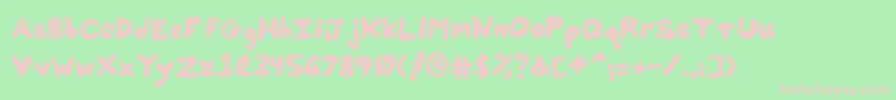 SplatsUnsplatted Font – Pink Fonts on Green Background