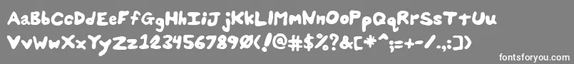 フォントSplatsUnsplatted – 灰色の背景に白い文字