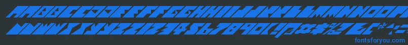 Textan Font – Blue Fonts on Black Background