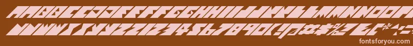 フォントTextan – 茶色の背景にピンクのフォント