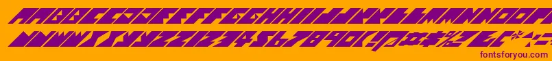 Textan-fontti – violetit fontit oranssilla taustalla