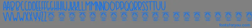 Bansky Font – Blue Fonts on Gray Background