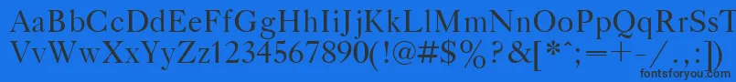 Title Font – Black Fonts on Blue Background