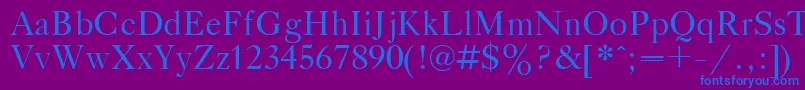 Title Font – Blue Fonts on Purple Background