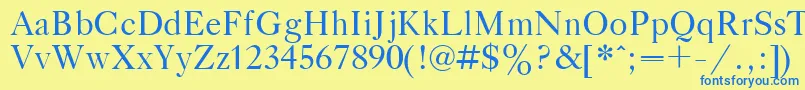 Title Font – Blue Fonts on Yellow Background
