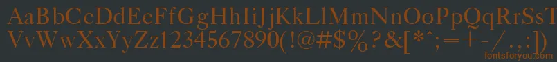 Title Font – Brown Fonts on Black Background