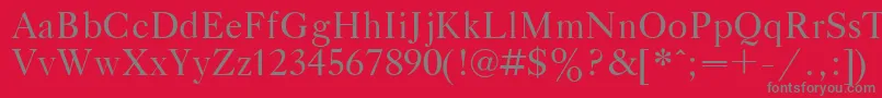 Title-Schriftart – Graue Schriften auf rotem Hintergrund