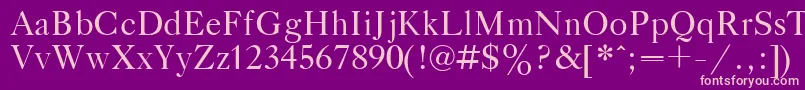 Title Font – Pink Fonts on Purple Background