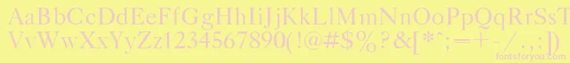 Title Font – Pink Fonts on Yellow Background