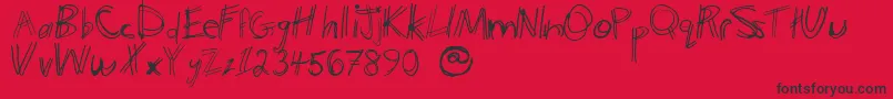 PhontVanUlden-Schriftart – Schwarze Schriften auf rotem Hintergrund
