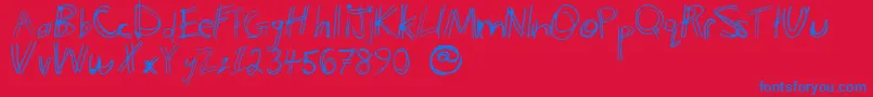 PhontVanUlden Font – Blue Fonts on Red Background