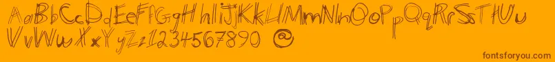 PhontVanUlden Font – Brown Fonts on Orange Background