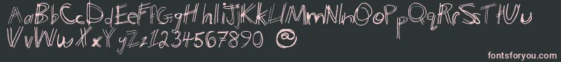 PhontVanUlden Font – Pink Fonts on Black Background