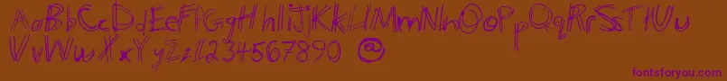 PhontVanUlden Font – Purple Fonts on Brown Background
