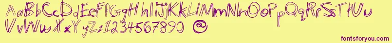 PhontVanUlden Font – Purple Fonts on Yellow Background