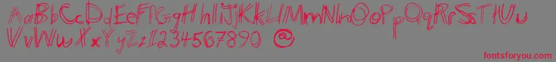 PhontVanUlden Font – Red Fonts on Gray Background
