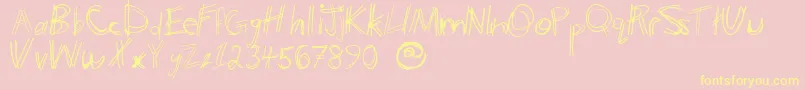PhontVanUlden Font – Yellow Fonts on Pink Background