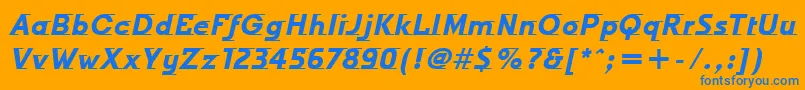 OdysseeItcTtBolditalic Font – Blue Fonts on Orange Background