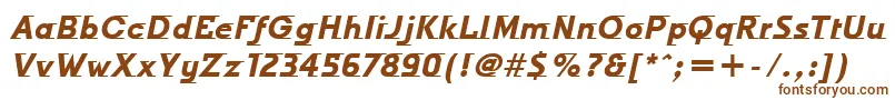 Шрифт OdysseeItcTtBolditalic – коричневые шрифты на белом фоне