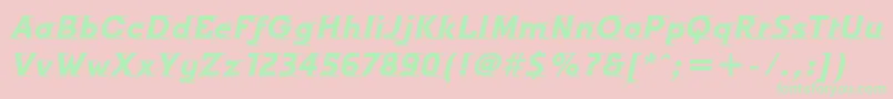 OdysseeItcTtBolditalic Font – Green Fonts on Pink Background