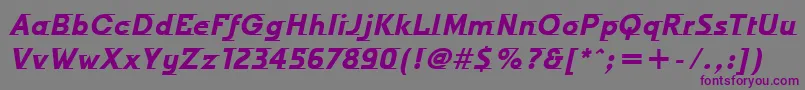 OdysseeItcTtBolditalic-fontti – violetit fontit harmaalla taustalla