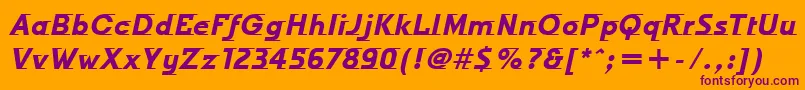 OdysseeItcTtBolditalic Font – Purple Fonts on Orange Background