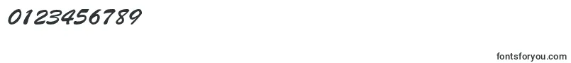 フォントCyrillicbrushMedium – 数字と数値のためのフォント