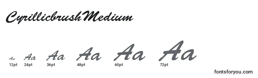 CyrillicbrushMedium Font Sizes