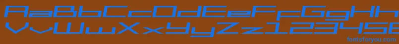 SfSquareHeadExtItalic Font – Blue Fonts on Brown Background