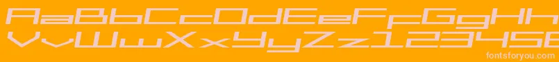 SfSquareHeadExtItalic Font – Pink Fonts on Orange Background