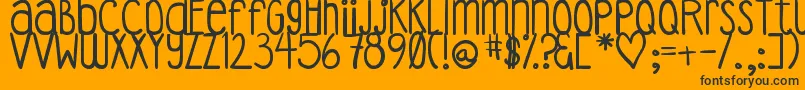 DjbCoffeeShoppeEspresso Font – Black Fonts on Orange Background