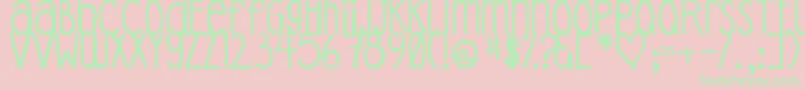 DjbCoffeeShoppeEspresso Font – Green Fonts on Pink Background