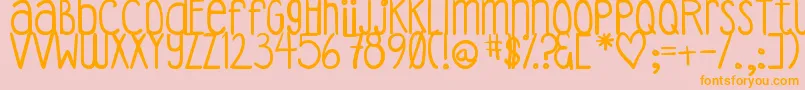 DjbCoffeeShoppeEspresso Font – Orange Fonts on Pink Background