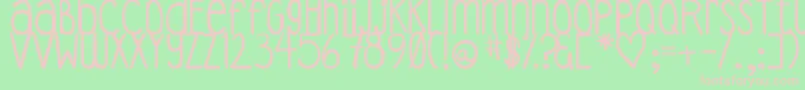 DjbCoffeeShoppeEspresso Font – Pink Fonts on Green Background