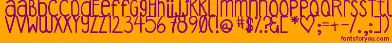 DjbCoffeeShoppeEspresso Font – Purple Fonts on Orange Background