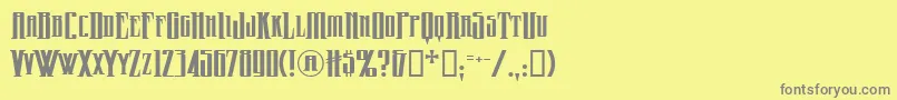Шрифт Wickqb – серые шрифты на жёлтом фоне